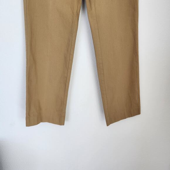 Vintage 90s C.P. Company Tan High Rise Pinstripe Straight Leg Pants Italy 2 - Picture 6 of 11